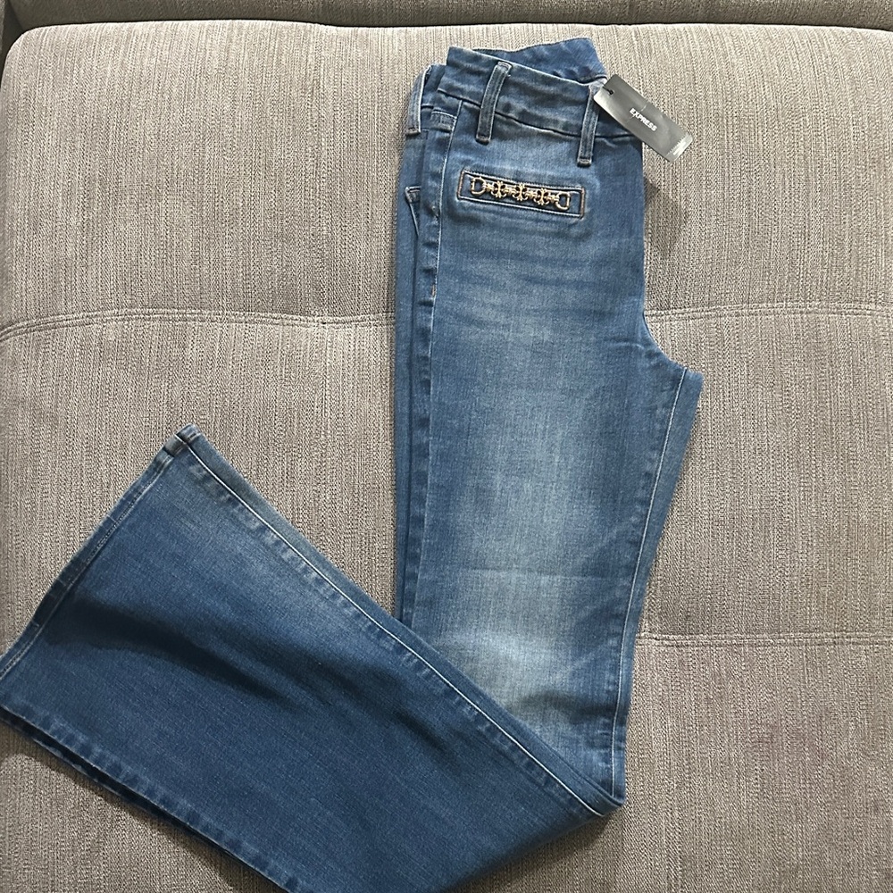 Express 70’s flare mid rise. Flexx Hyper Stretch.